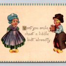 Dutch Children Won't You Smile Chust A Liddle Postcard (eH1135)