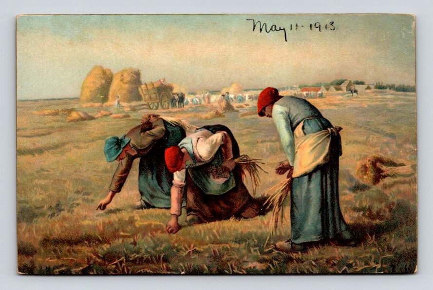 Les Glaneuses - J.F. Millet Art Card - Stengel Postcard (eL015)