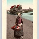 Netherlands Marken Holland Young Lady Return From Shopping Postcard (eCL53)