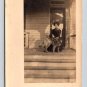 RPPC Woman With Beloved Dog VELOX Postcard (eCL93)