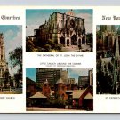 Historic Famous Churches Of New York City Multi View Postcard (eCL128)