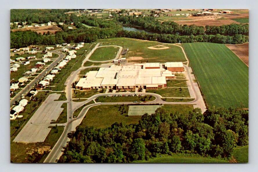 Dover Delaware High School Aerial View Postcard (eCL144)