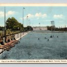 Toronto Canada Sunnyside Beach Bathing Beauties Linen 1939 Postcard (eCL168)
