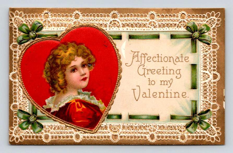 Affectionate Greeting to my Valentine - International Art 1909 Postcard (eCL173)