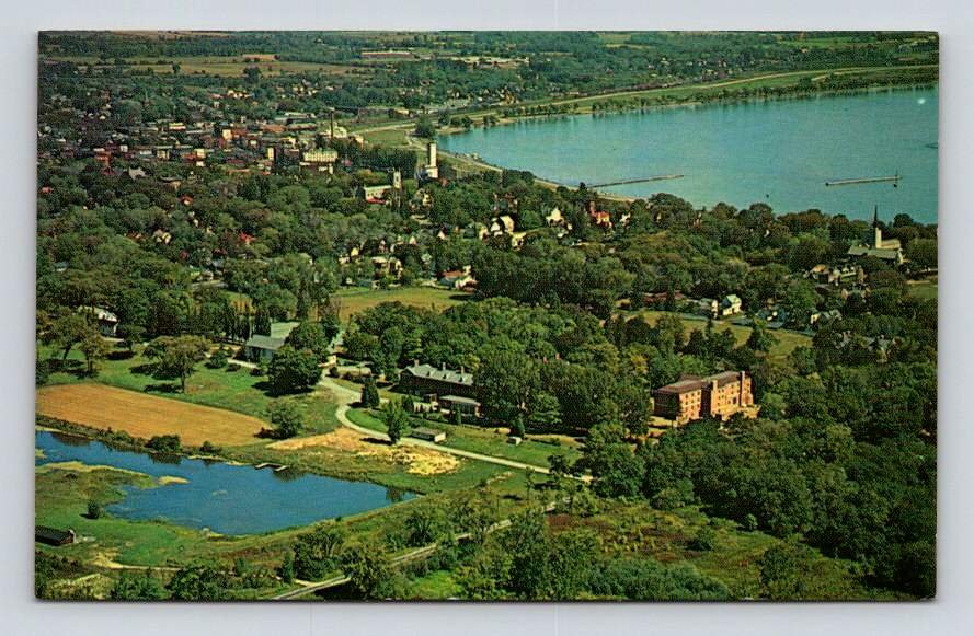 Geneva New York Aerial View William Smith College - Seneca Lake Postcard (eCL360)