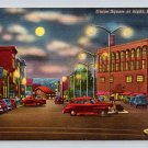 Lewiston Maine, Me - Union Square at Night Postcard (eCL380)