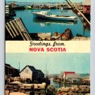 Nova Scotia Harbor Greetings Canada Multi View 1964 Postcard (eCL434)