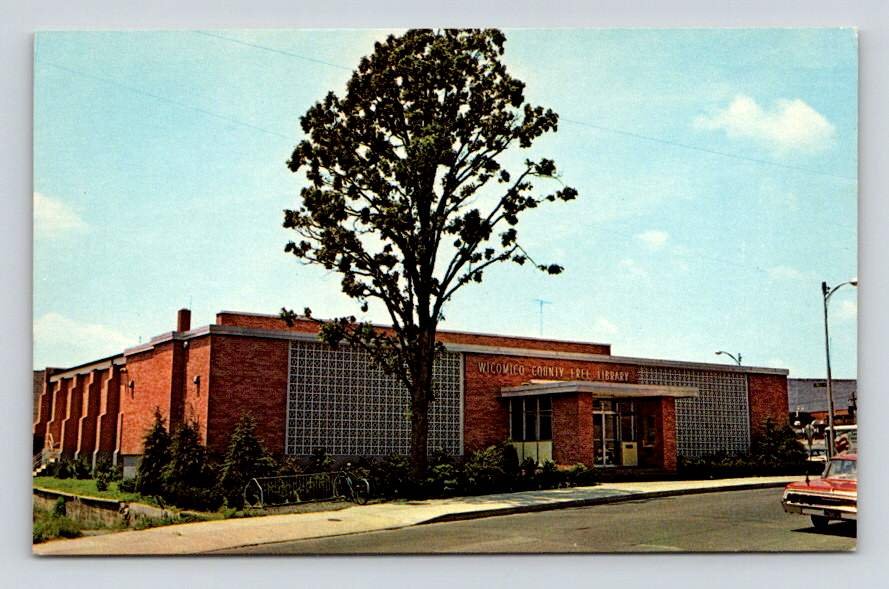 Salisbury Maryland Wicomico County Library Postcard (eCL462)