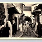 RPPC Tunis Rue de l"Eglise, Woman Burka Postcard (eCL486)
