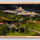 Cherokee North Carolina Moonlight Night Indian School Postcard (eCL604)