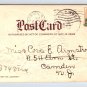 To My Valentine Lovely in Blue Girl, Doves & Hearts 1907 Postcard (eCL672)
