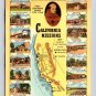 California Spanish Missions Map Postcard (eCL696)