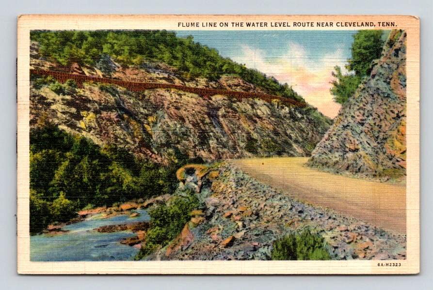Flume Line on the Water Level Near Cleveland Tennessee 11942 Postcard (eCL702)