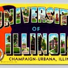Urbana illinois University Large Letter Vintage Postcard (ecL714)