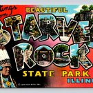 Starved Rock State Park illinois Curt Teich Large Letter Vintage Postcard (ecL720)