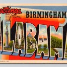 Birmingham Alabama Greetings From Large Letter Vintage 1955 Postcard (ecL742)