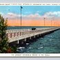 Gandy Bridge between St. Petersburg & Tampa Florida 1934 Postcard (ecL738)