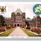 Toronto Canada Parliment Buildings, Crest Postcard (eCL752)