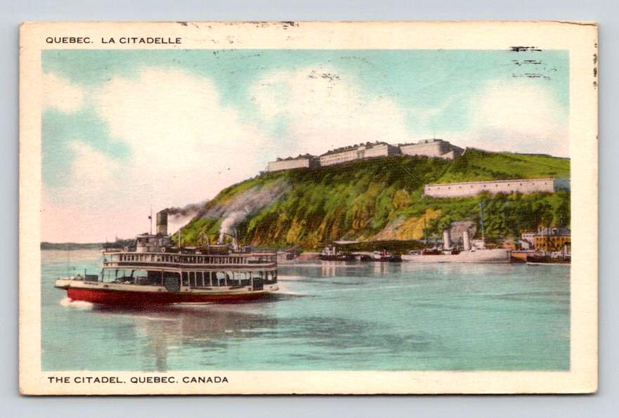 Quebec Canada La Citadelle, Navire 1954 Postcard (eCL770)