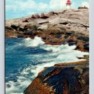 Nova Scotia Breakers Lighthouse at Peggy's Cove Canada Postcard (eCL834)