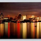 Vancouver British Columbia Syline at Night Canada Postcard (eCL836)