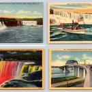 Lot of 4 Niagra Falls New York, Canada Postcards (ecL878)