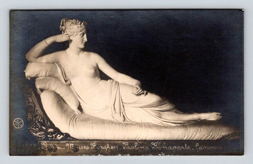 RPPC Roma Museo Borghese,Paolina Bonaparte Postcard (ecL904)