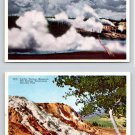 2 Yellowstone National Park Postcards, Jupiter Terrace, Norris Geyser Bassin Wyoming (ecL940)
