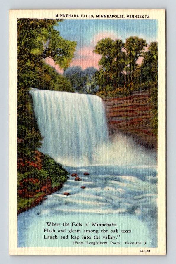 Minnehaha Falls Minneapolis Minnesota Minn Postcard (ecL950)