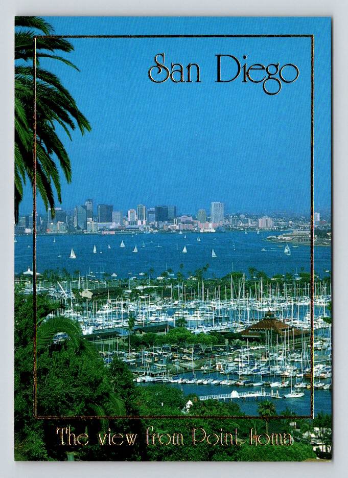 San Diego The View From Point Loma California CA Postcard (ecL982)
