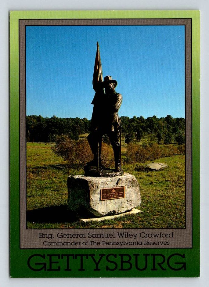 Gettysburg Pennsylvania General Samuel Wiley Crawford, Commander Postcard (ecL1012)