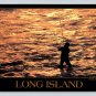 Long Island New York Surf Fishing Postcard (ecL1070)