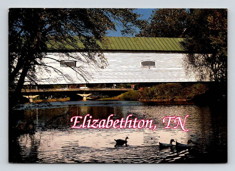 Elizabeth Tennessee, TN The Old Covered Bridge Postcard (ContA-43)