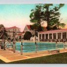 Hotel Del Monte Roman Plunge Pool California Hand Colored Albertype Postcard (ecM133)