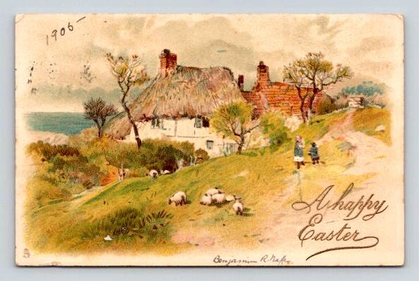 1905 A Happy Easter - Raphael Tuck Postcard (ecM153)