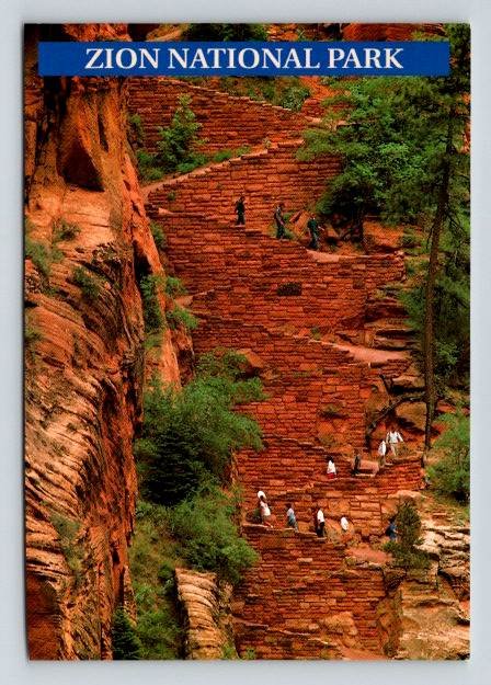 Zion National Park Zig Zag Path Springdale Utah (ContA-123}
