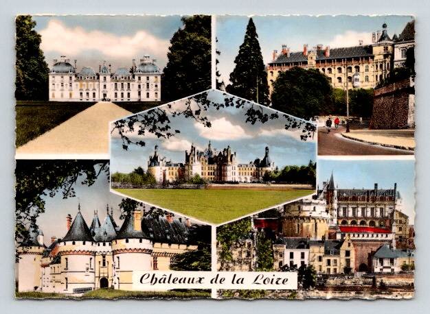 RPPC Chateaux de la Loire France Multi View Postcard (ContA-141}