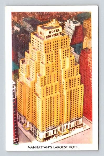 Hotel New Yorker, Manhattan's Largest Hotel N.Y. City Postcard (ecM234}