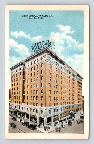 Toledo Ohio Waldorf Hotel Postcard (ecM236}