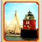 Sandy Point Lighthouse Skipjacks Racing Baltimore, Maryland Postcard (ContA-527)