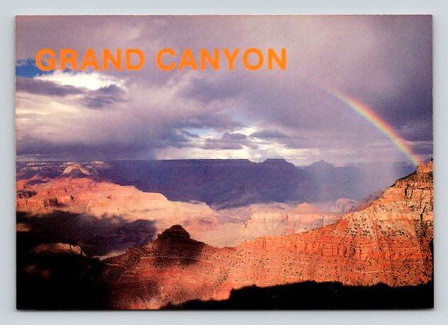 Yaki Point Arizona Grand Canyon National Park, Rainbow Postcard (ContA-569)