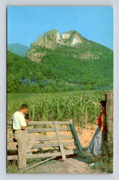 Elkins West Virginia Seneca Rock on US Route 5 Postcard (M776)