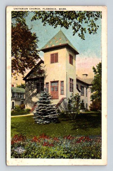 Florence Massachusetts Unitarian Church Postcard (N617)