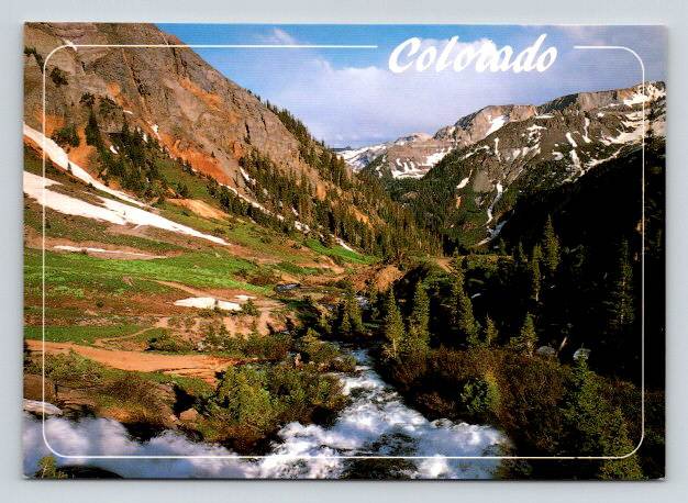 Colrado Rocky Mountains Stream Bird's Eye View Postcard (ContA-709)