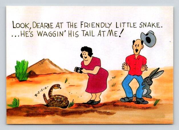 Arizona Comic - Look Dearie He's Waggin' His Tail - AZ Postcard (ContA-713)