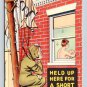 Held Up Here for a Short Time Paratrooper Vintage Postcard Military Humor WWII (N889)