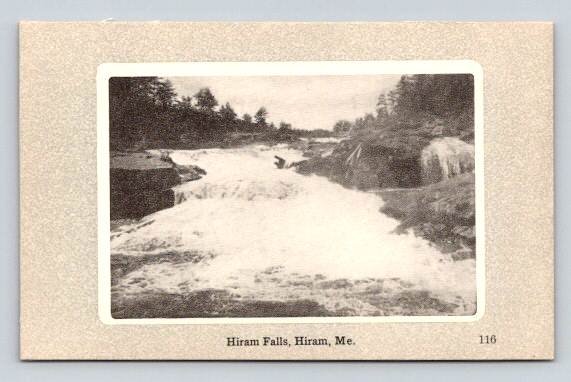Hiram Maine Falls - Litho Postcard (O-01)