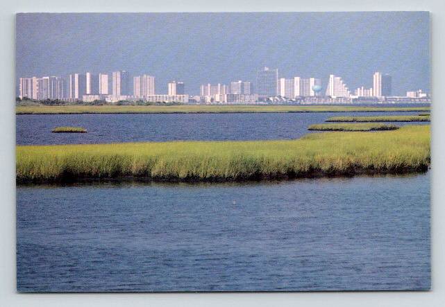 Ocean City, Maryland Mid Town Skyline - Advertising Continental Postcard (ContB-57)