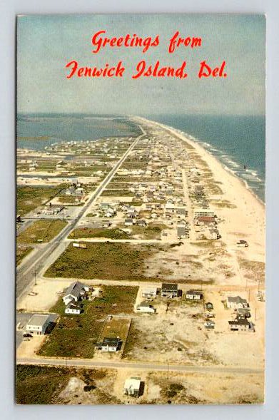 Fenwick Island Delaware Aerial View Postcard (O-177)