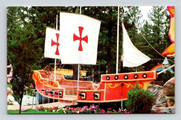 Lake Tahoe California MAGIC CARPET GOLF - Santa Maria Postcard (O-347)